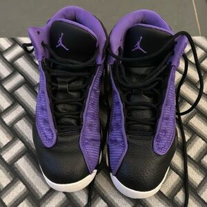 Nike Air Jordan High Tops Black/Purple Sz. 2.5 Sneakers